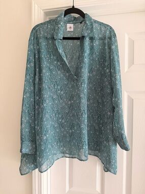 Cabi sheer floral blouse